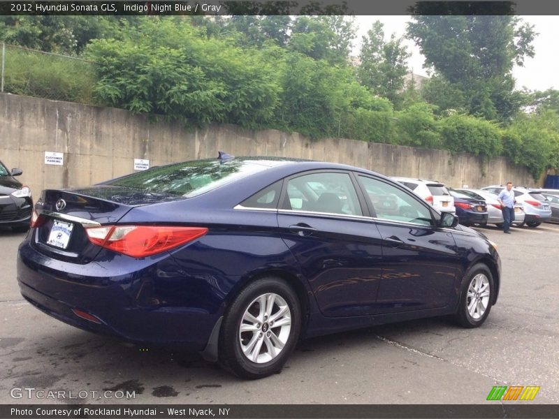 Indigo Night Blue / Gray 2012 Hyundai Sonata GLS