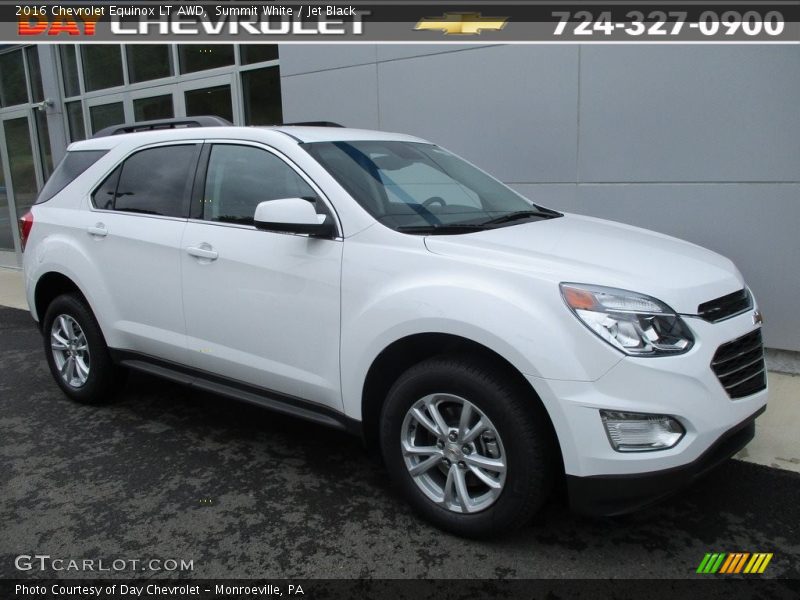 Summit White / Jet Black 2016 Chevrolet Equinox LT AWD