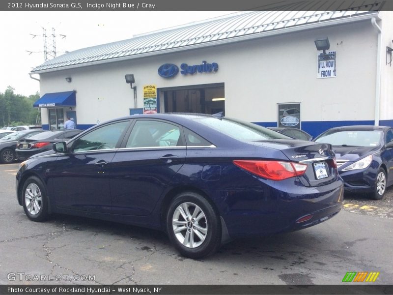 Indigo Night Blue / Gray 2012 Hyundai Sonata GLS
