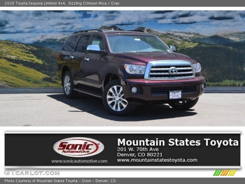 Sizzling Crimson Mica / Gray 2016 Toyota Sequoia Limited 4x4