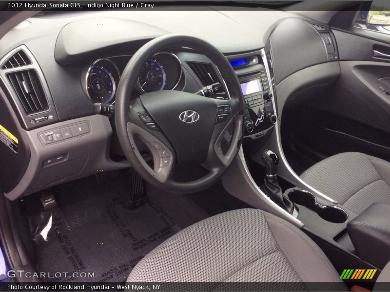 Indigo Night Blue / Gray 2012 Hyundai Sonata GLS