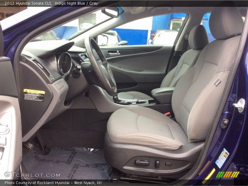 Indigo Night Blue / Gray 2012 Hyundai Sonata GLS