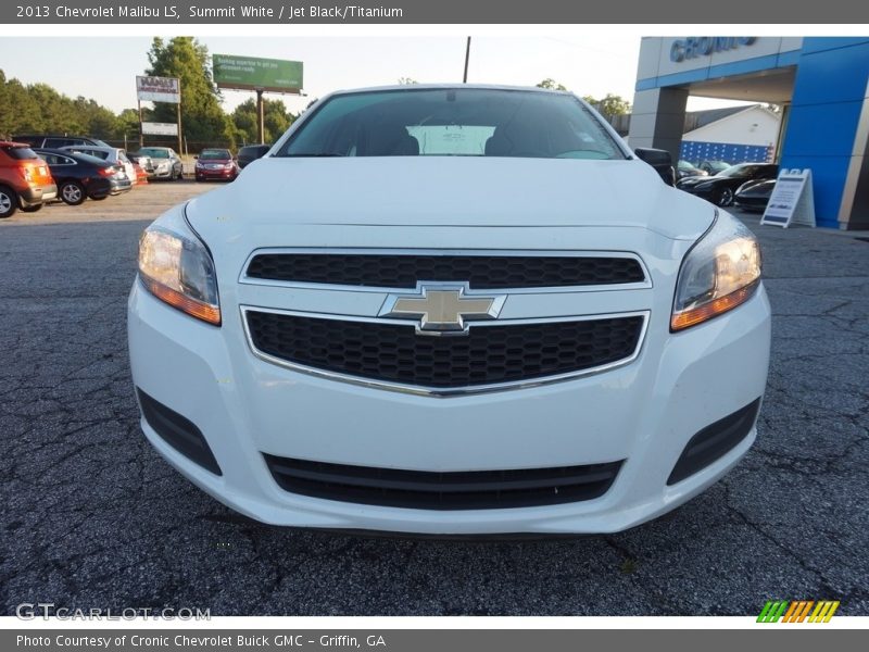 Summit White / Jet Black/Titanium 2013 Chevrolet Malibu LS
