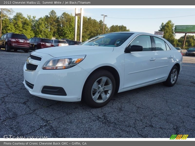 Summit White / Jet Black/Titanium 2013 Chevrolet Malibu LS