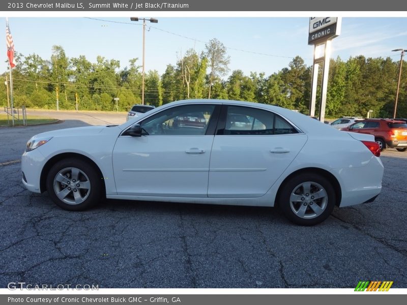 Summit White / Jet Black/Titanium 2013 Chevrolet Malibu LS