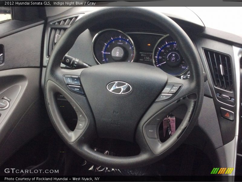 Indigo Night Blue / Gray 2012 Hyundai Sonata GLS