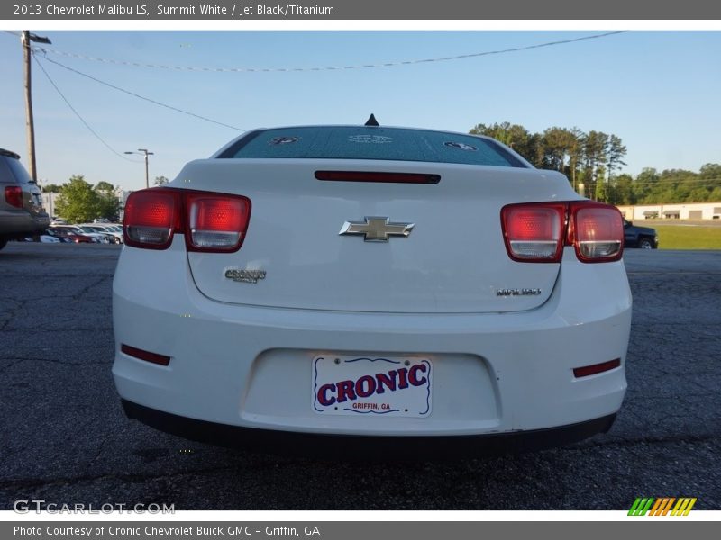 Summit White / Jet Black/Titanium 2013 Chevrolet Malibu LS