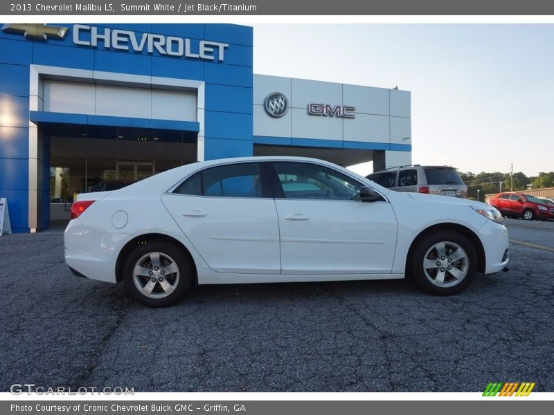 Summit White / Jet Black/Titanium 2013 Chevrolet Malibu LS