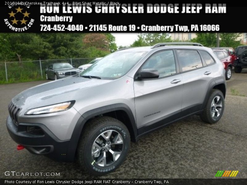 Billet Silver Metallic / Black 2016 Jeep Cherokee Trailhawk 4x4