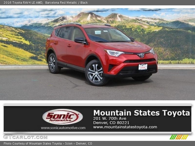Barcelona Red Metallic / Black 2016 Toyota RAV4 LE AWD