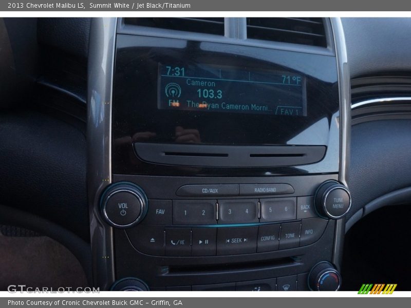 Summit White / Jet Black/Titanium 2013 Chevrolet Malibu LS