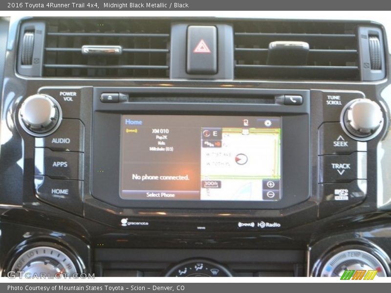 Midnight Black Metallic / Black 2016 Toyota 4Runner Trail 4x4
