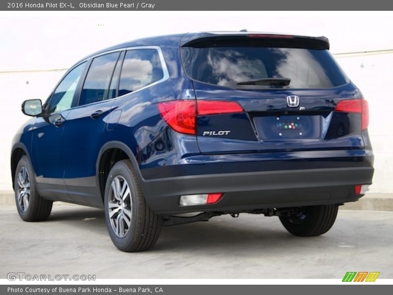 Obsidian Blue Pearl / Gray 2016 Honda Pilot EX-L