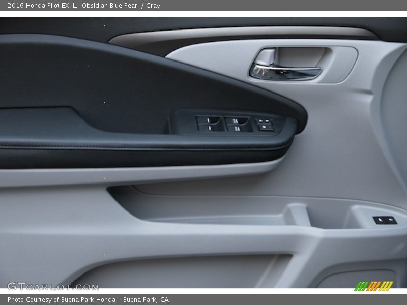 Obsidian Blue Pearl / Gray 2016 Honda Pilot EX-L