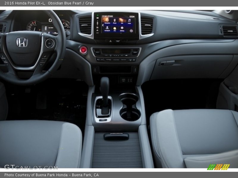 Obsidian Blue Pearl / Gray 2016 Honda Pilot EX-L