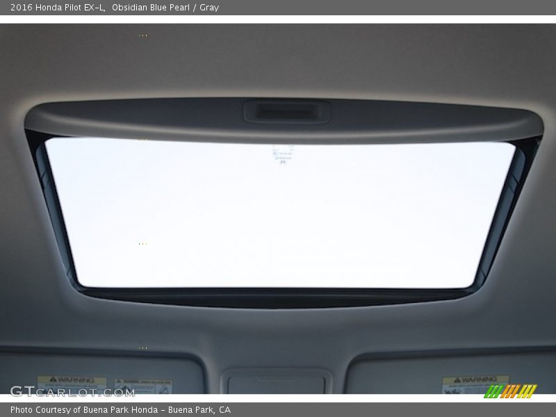 Obsidian Blue Pearl / Gray 2016 Honda Pilot EX-L