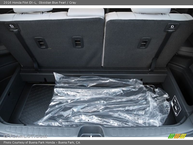 Obsidian Blue Pearl / Gray 2016 Honda Pilot EX-L