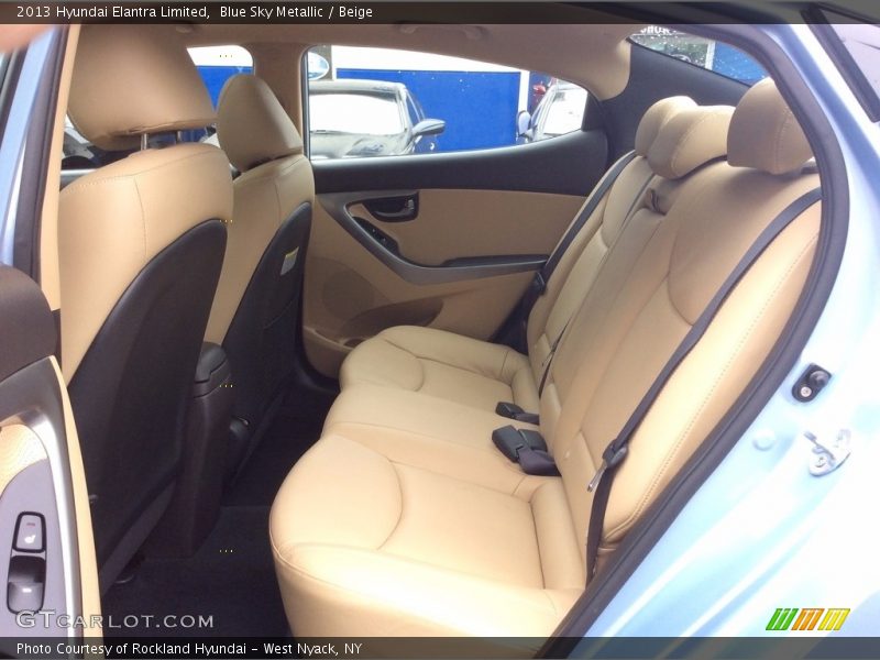 Blue Sky Metallic / Beige 2013 Hyundai Elantra Limited