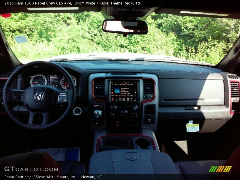 Bright White / Rebel Theme Red/Black 2016 Ram 1500 Rebel Crew Cab 4x4