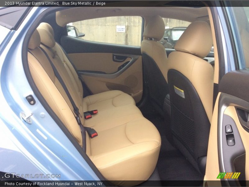 Blue Sky Metallic / Beige 2013 Hyundai Elantra Limited