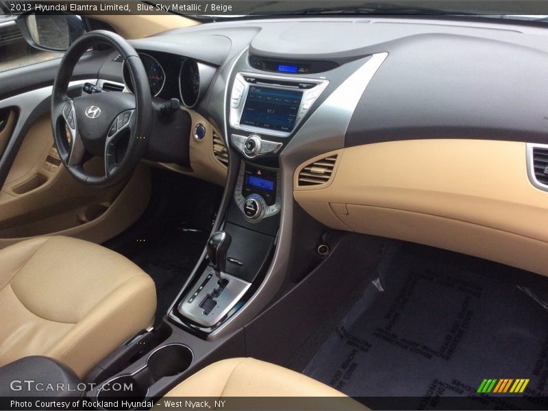 Blue Sky Metallic / Beige 2013 Hyundai Elantra Limited