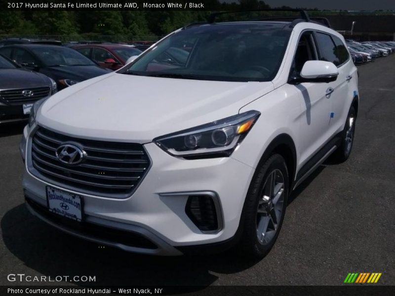 Monaco White / Black 2017 Hyundai Santa Fe Limited Ultimate AWD
