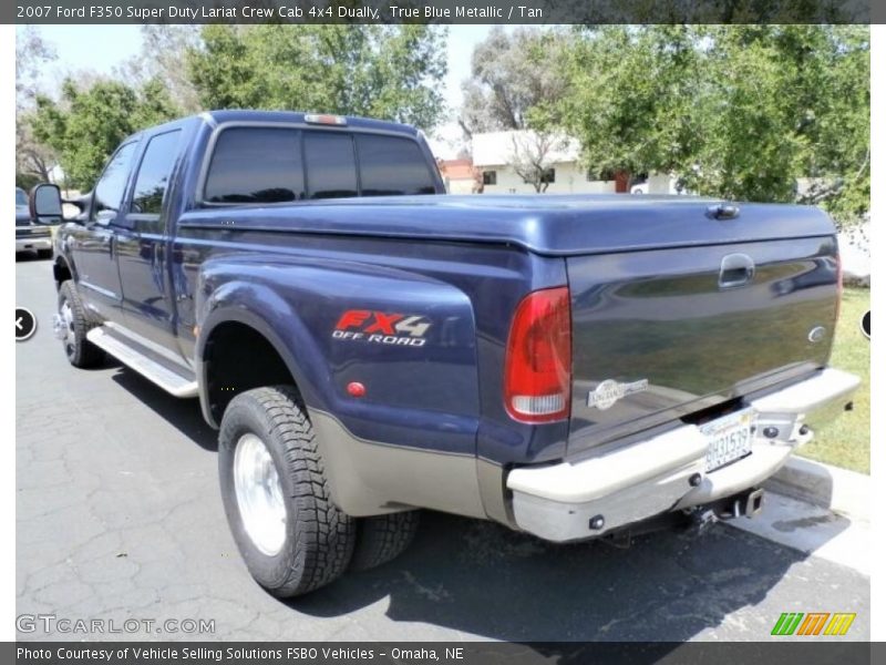 True Blue Metallic / Tan 2007 Ford F350 Super Duty Lariat Crew Cab 4x4 Dually