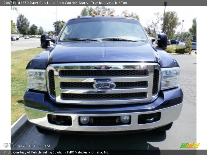 True Blue Metallic / Tan 2007 Ford F350 Super Duty Lariat Crew Cab 4x4 Dually