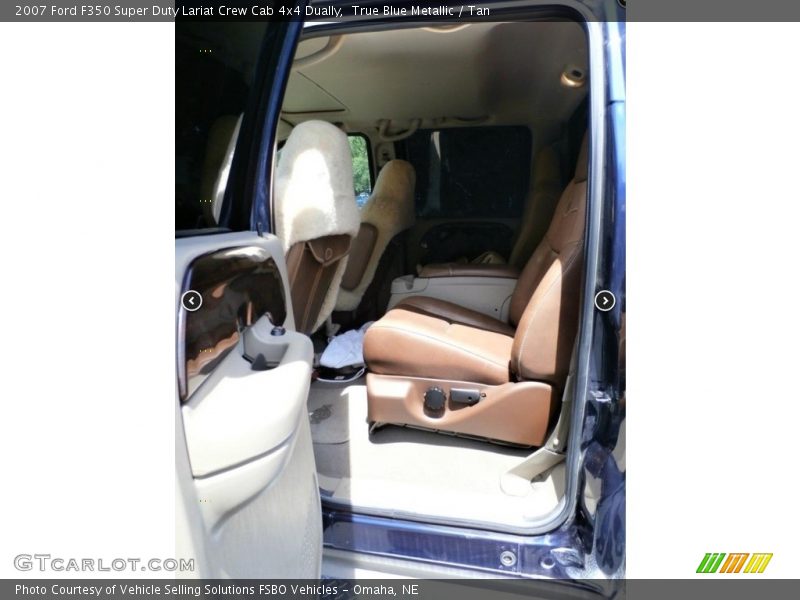 True Blue Metallic / Tan 2007 Ford F350 Super Duty Lariat Crew Cab 4x4 Dually