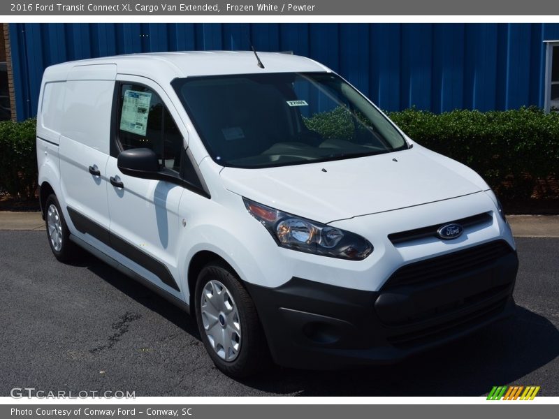 Frozen White / Pewter 2016 Ford Transit Connect XL Cargo Van Extended