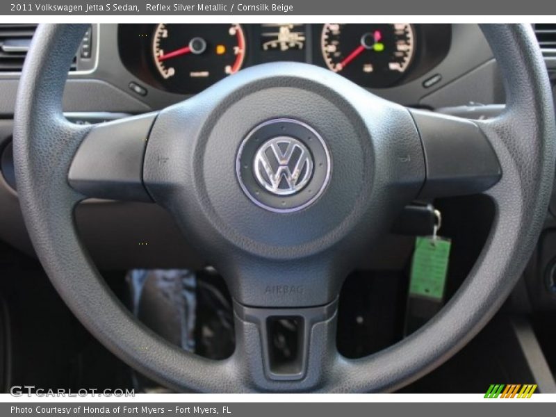 Reflex Silver Metallic / Cornsilk Beige 2011 Volkswagen Jetta S Sedan