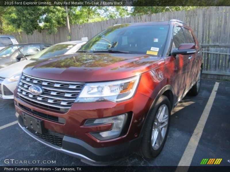 Ruby Red Metallic Tri-Coat / Ebony Black 2016 Ford Explorer Limited