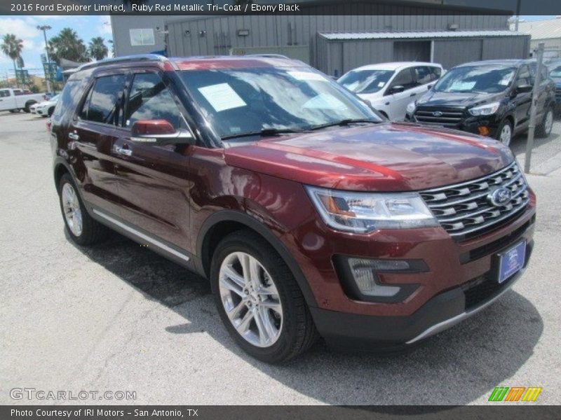 Ruby Red Metallic Tri-Coat / Ebony Black 2016 Ford Explorer Limited