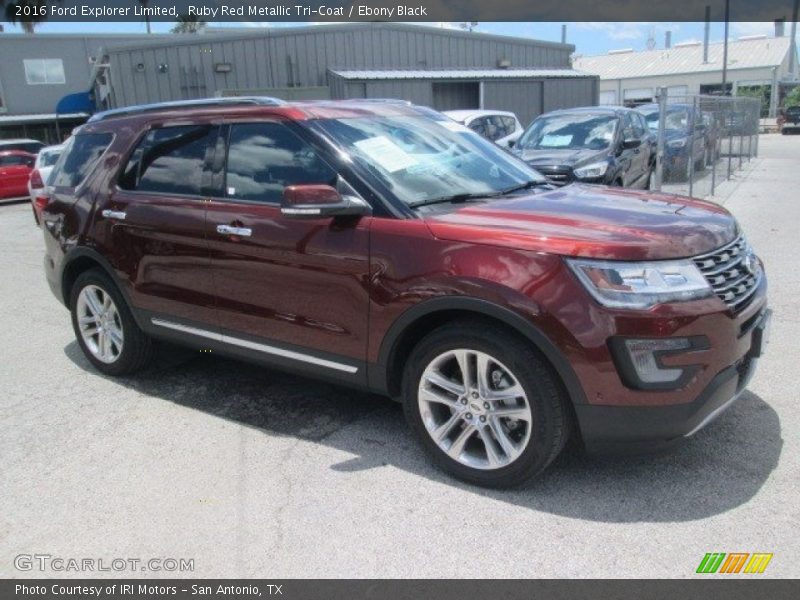 Ruby Red Metallic Tri-Coat / Ebony Black 2016 Ford Explorer Limited