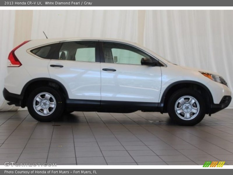 White Diamond Pearl / Gray 2013 Honda CR-V LX