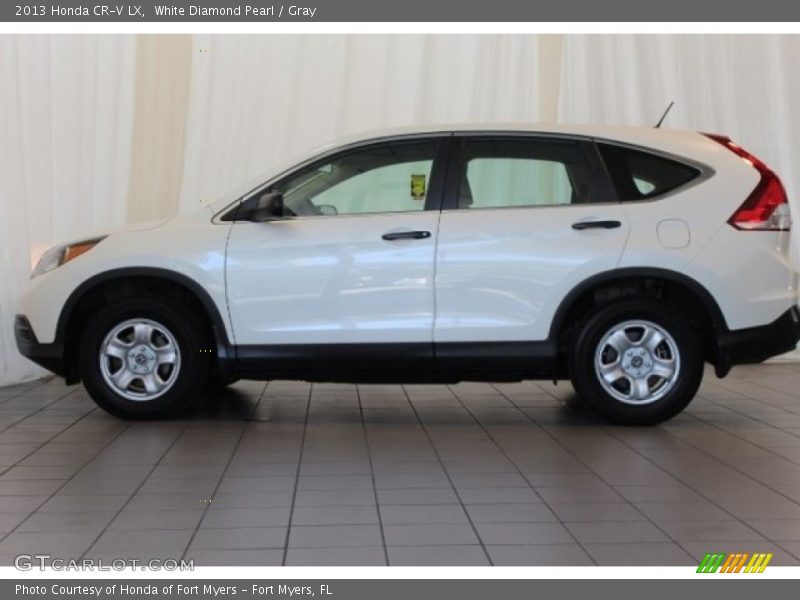 White Diamond Pearl / Gray 2013 Honda CR-V LX