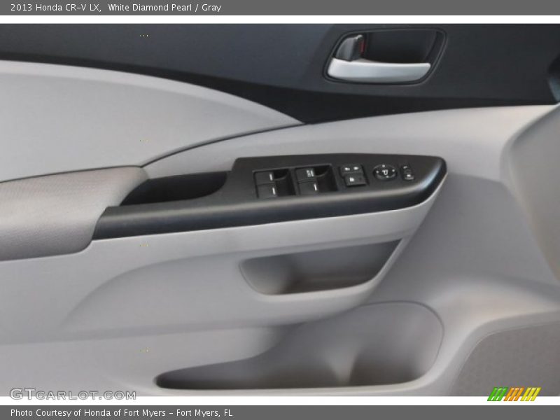 White Diamond Pearl / Gray 2013 Honda CR-V LX