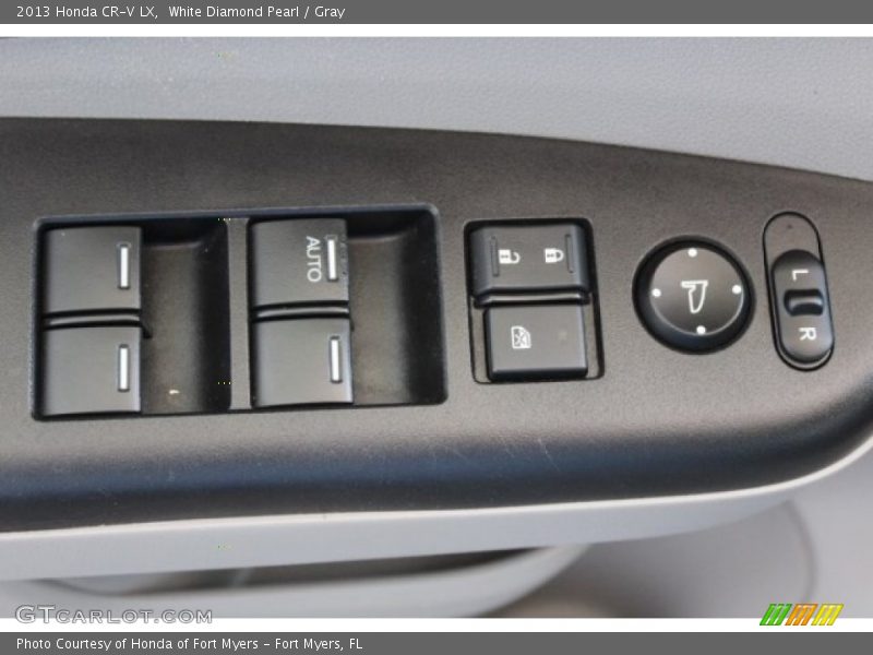 White Diamond Pearl / Gray 2013 Honda CR-V LX