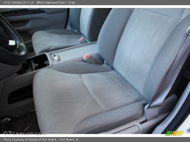 White Diamond Pearl / Gray 2013 Honda CR-V LX