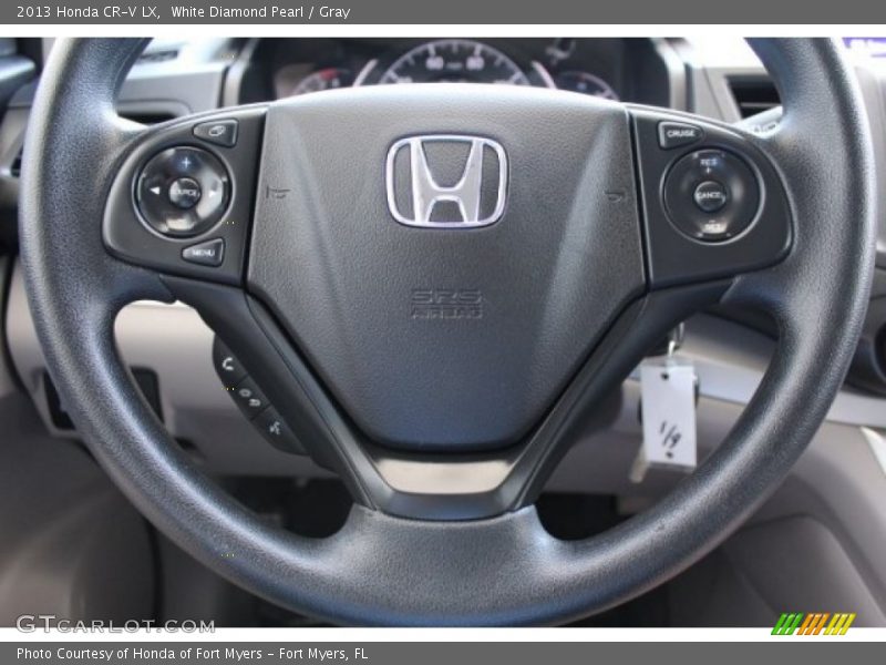 White Diamond Pearl / Gray 2013 Honda CR-V LX