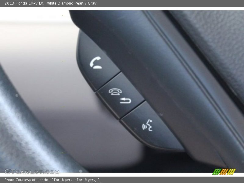 White Diamond Pearl / Gray 2013 Honda CR-V LX