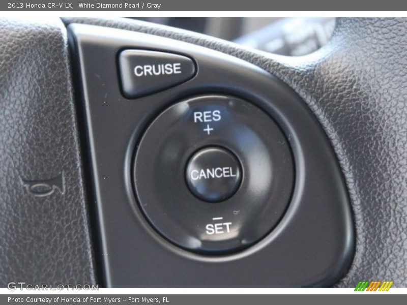 White Diamond Pearl / Gray 2013 Honda CR-V LX