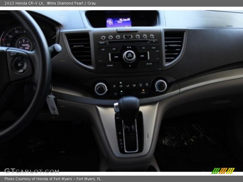 White Diamond Pearl / Gray 2013 Honda CR-V LX
