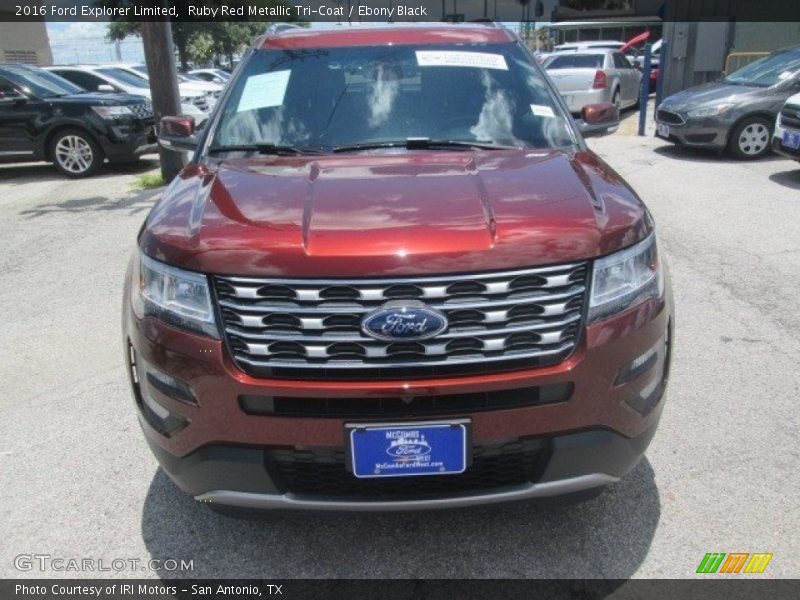 Ruby Red Metallic Tri-Coat / Ebony Black 2016 Ford Explorer Limited