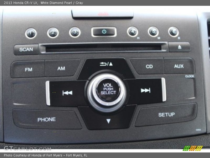 White Diamond Pearl / Gray 2013 Honda CR-V LX