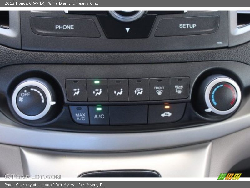 White Diamond Pearl / Gray 2013 Honda CR-V LX