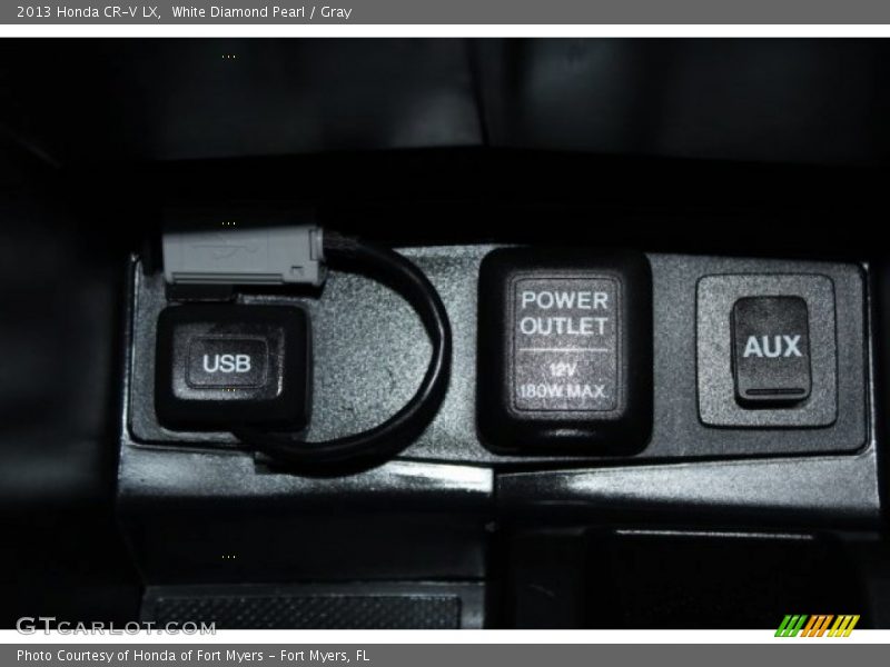 White Diamond Pearl / Gray 2013 Honda CR-V LX