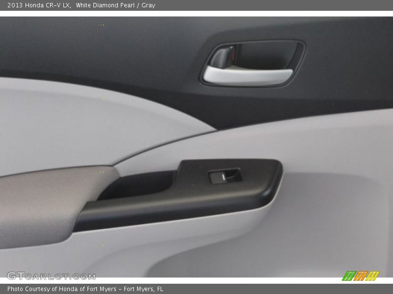 White Diamond Pearl / Gray 2013 Honda CR-V LX