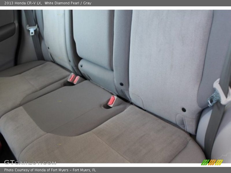 White Diamond Pearl / Gray 2013 Honda CR-V LX