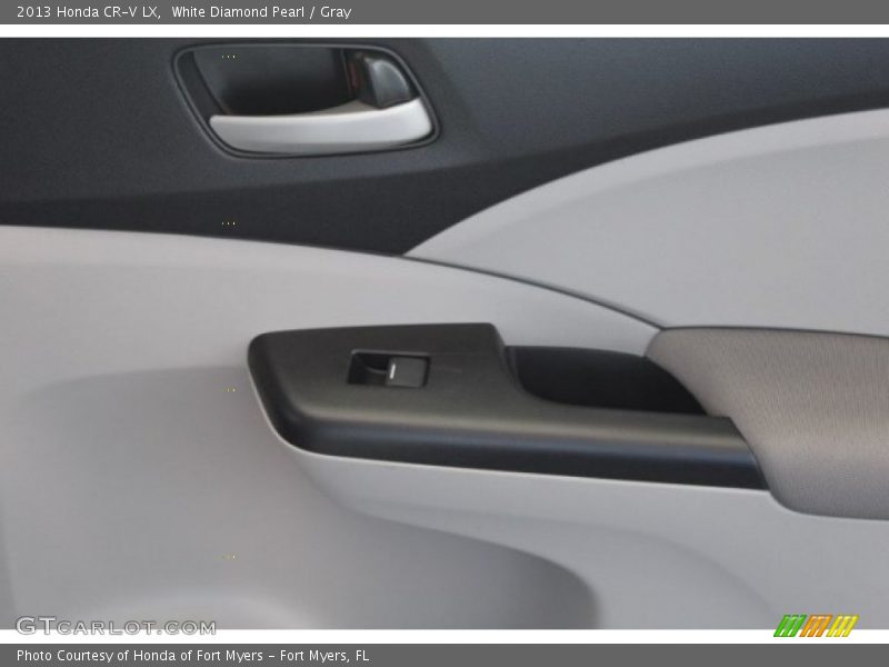 White Diamond Pearl / Gray 2013 Honda CR-V LX